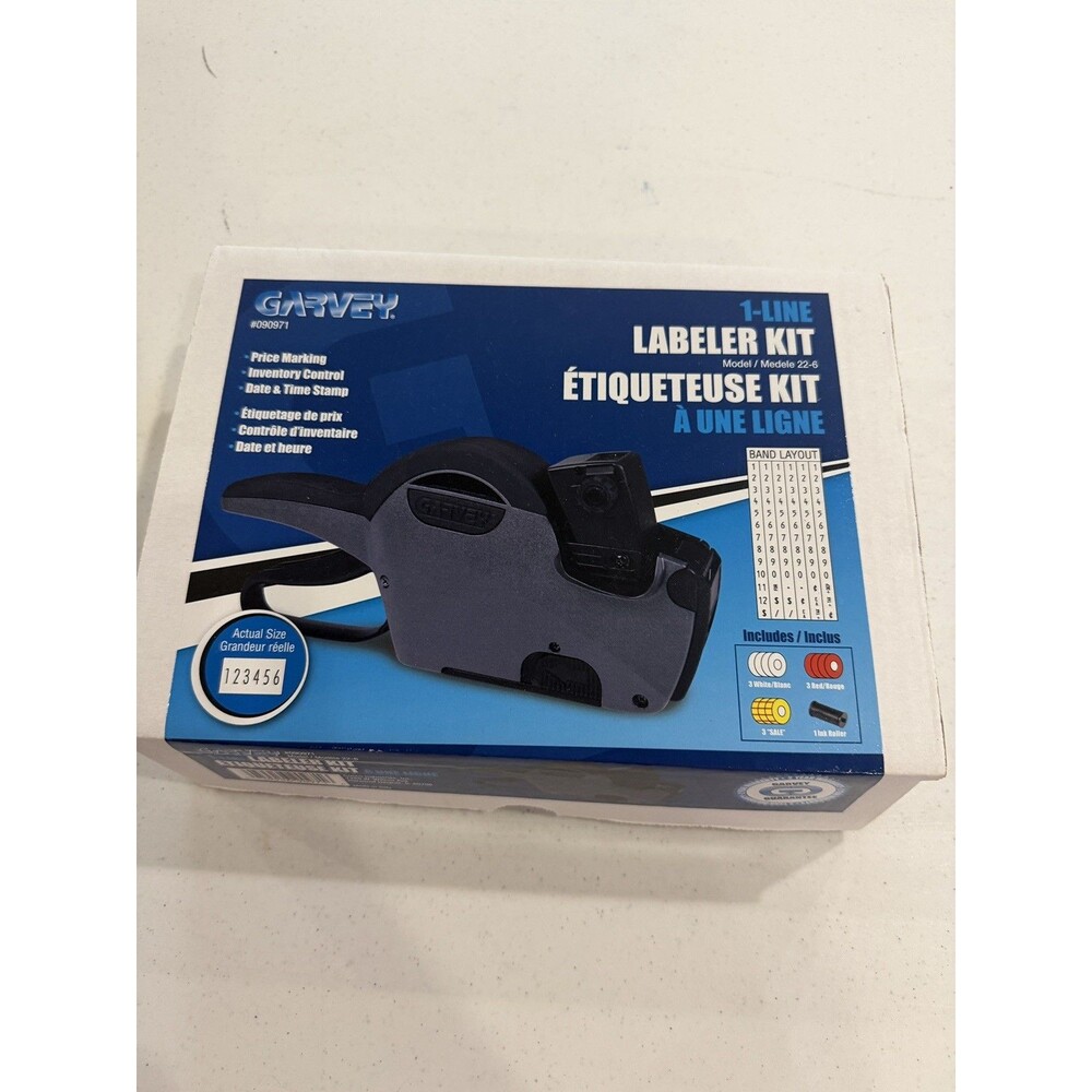 Garvey 1-Line Labeler Kit with Labels ~ Model 22-6